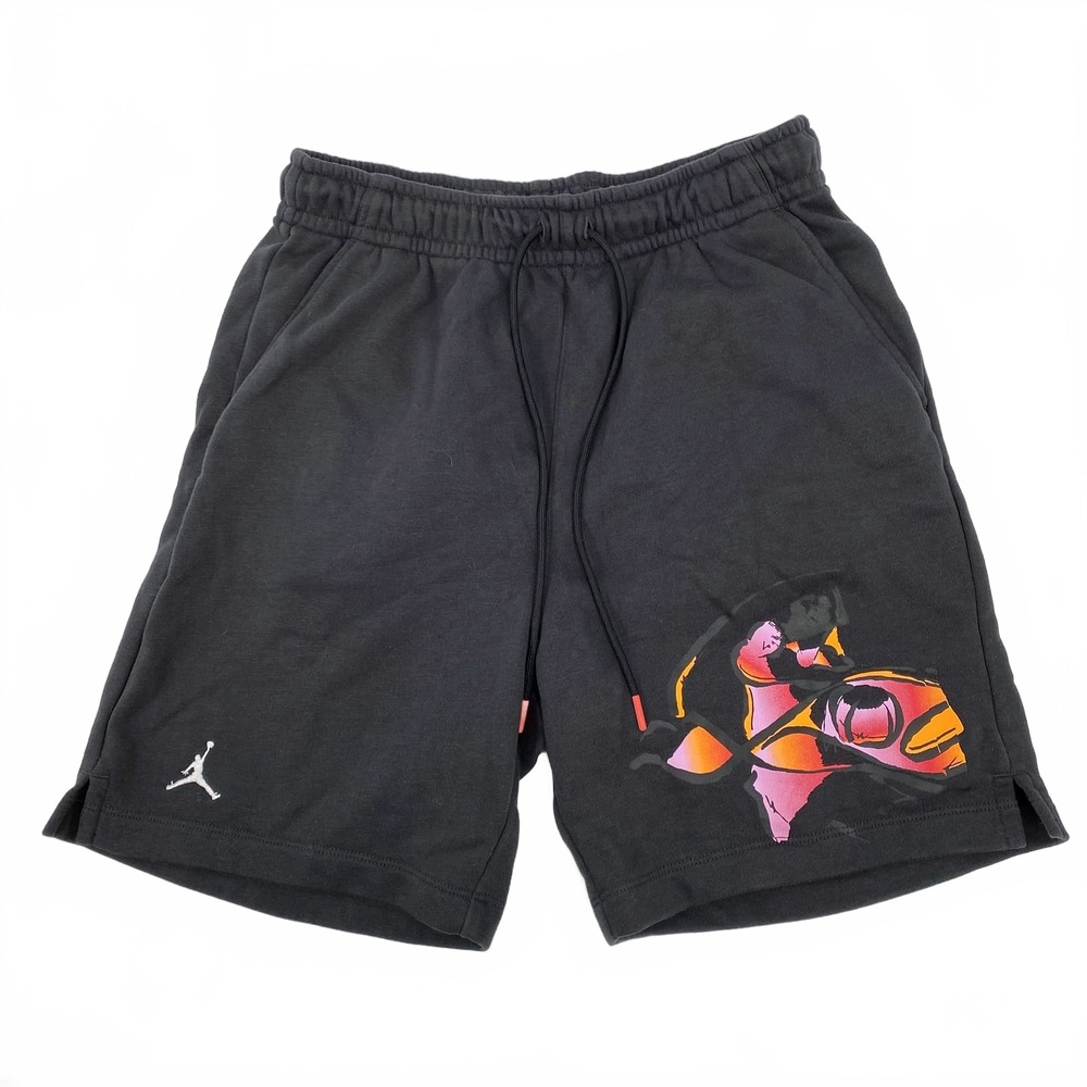 Jordan Black Orange Athletic Shorts Sweat Short | Mens S